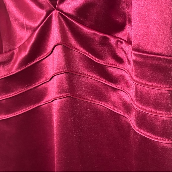 Lulus Fuchsia Satin Structured Mini Dress Strappy Cocktail Party Small - Picture 10 of 10